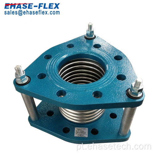 Articulação flexível de metal com flanges abosorb vibração